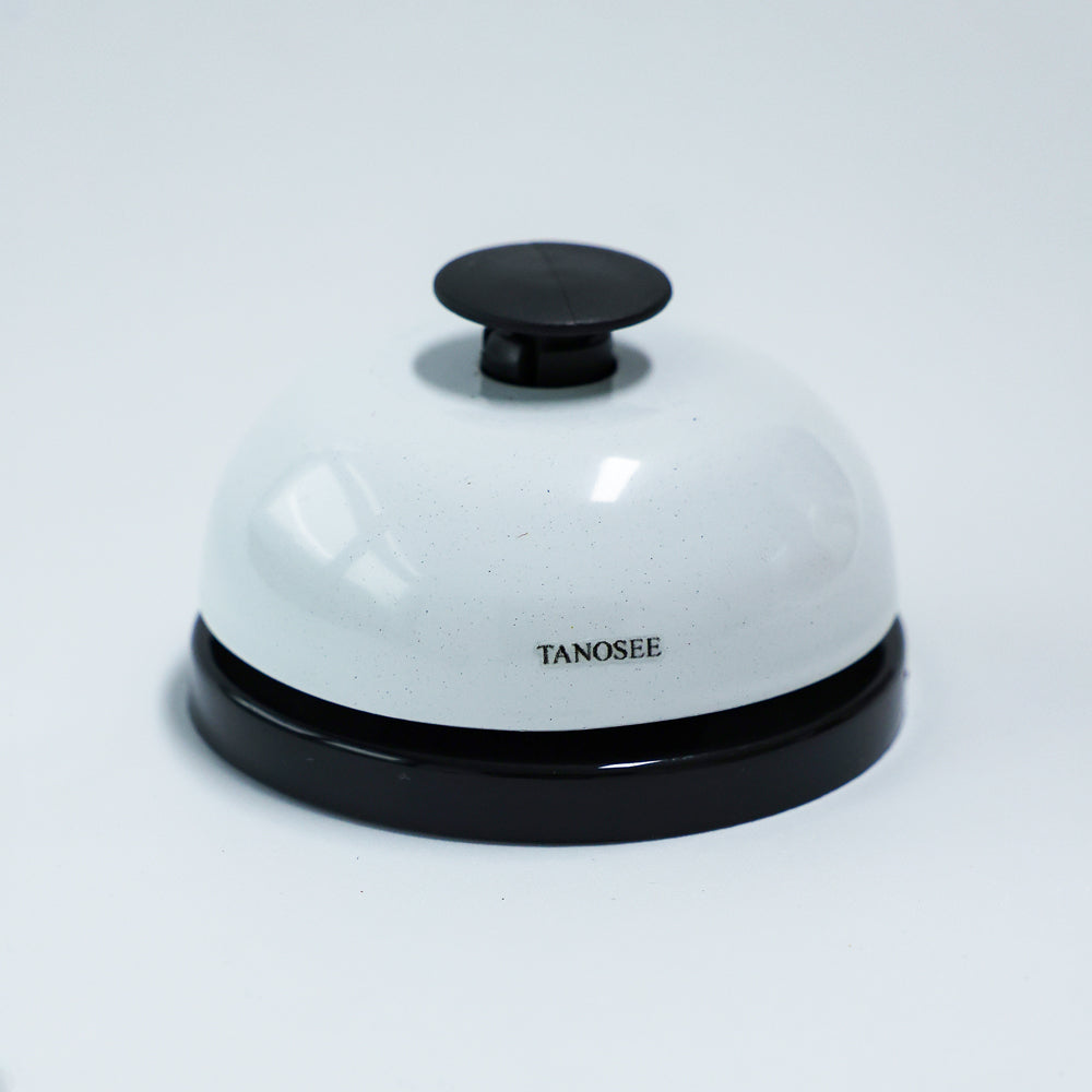TANOSEE Classic Desk Bell with Silver Finish - Restaurant Service Call Button for Hostess/Hotel/Customer Counter