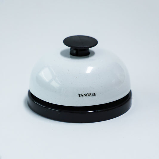 TANOSEE Classic Desk Bell with Silver Finish - Restaurant Service Call Button for Hostess/Hotel/Customer Counter