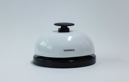 TANOSEE Classic Desk Bell with Silver Finish - Restaurant Service Call Button for Hostess/Hotel/Customer Counter
