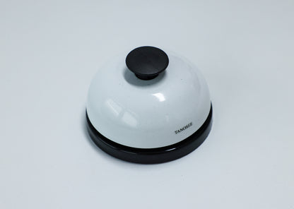 TANOSEE Classic Desk Bell with Silver Finish - Restaurant Service Call Button for Hostess/Hotel/Customer Counter