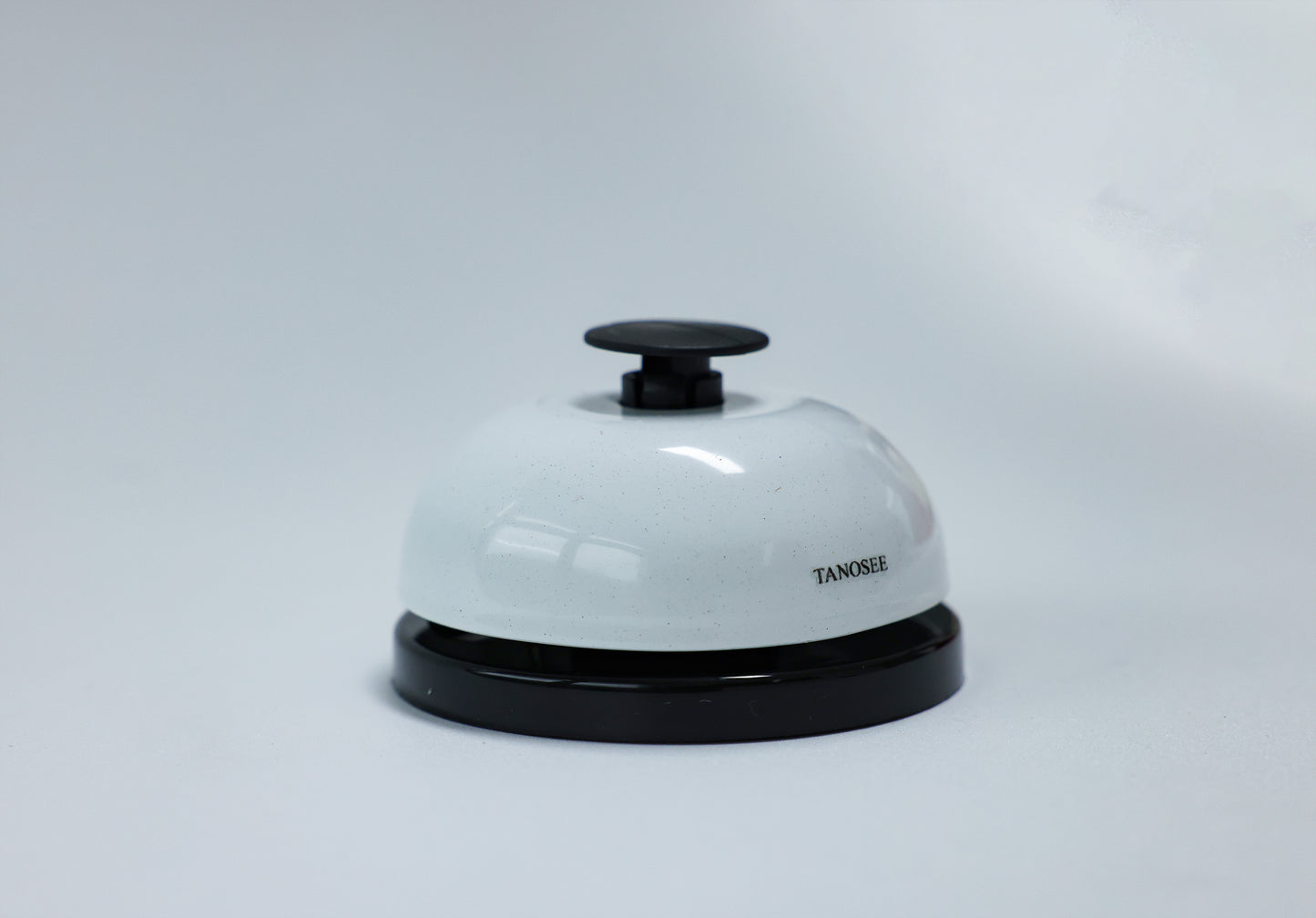 TANOSEE Classic Desk Bell with Silver Finish - Restaurant Service Call Button for Hostess/Hotel/Customer Counter