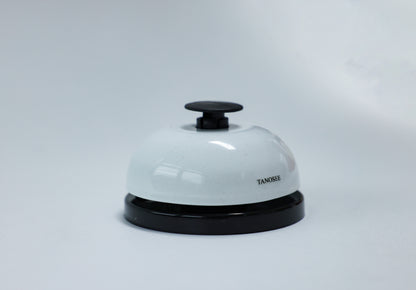 TANOSEE Classic Desk Bell with Silver Finish - Restaurant Service Call Button for Hostess/Hotel/Customer Counter